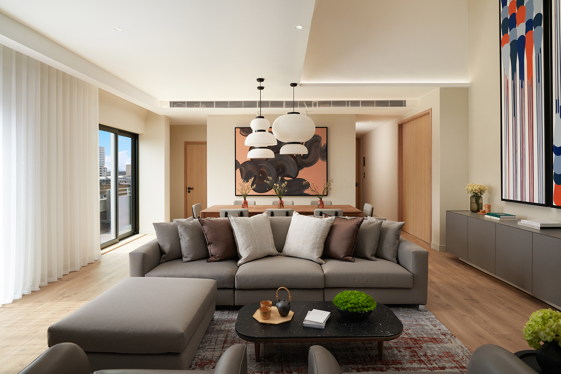 Living area in Penthouse