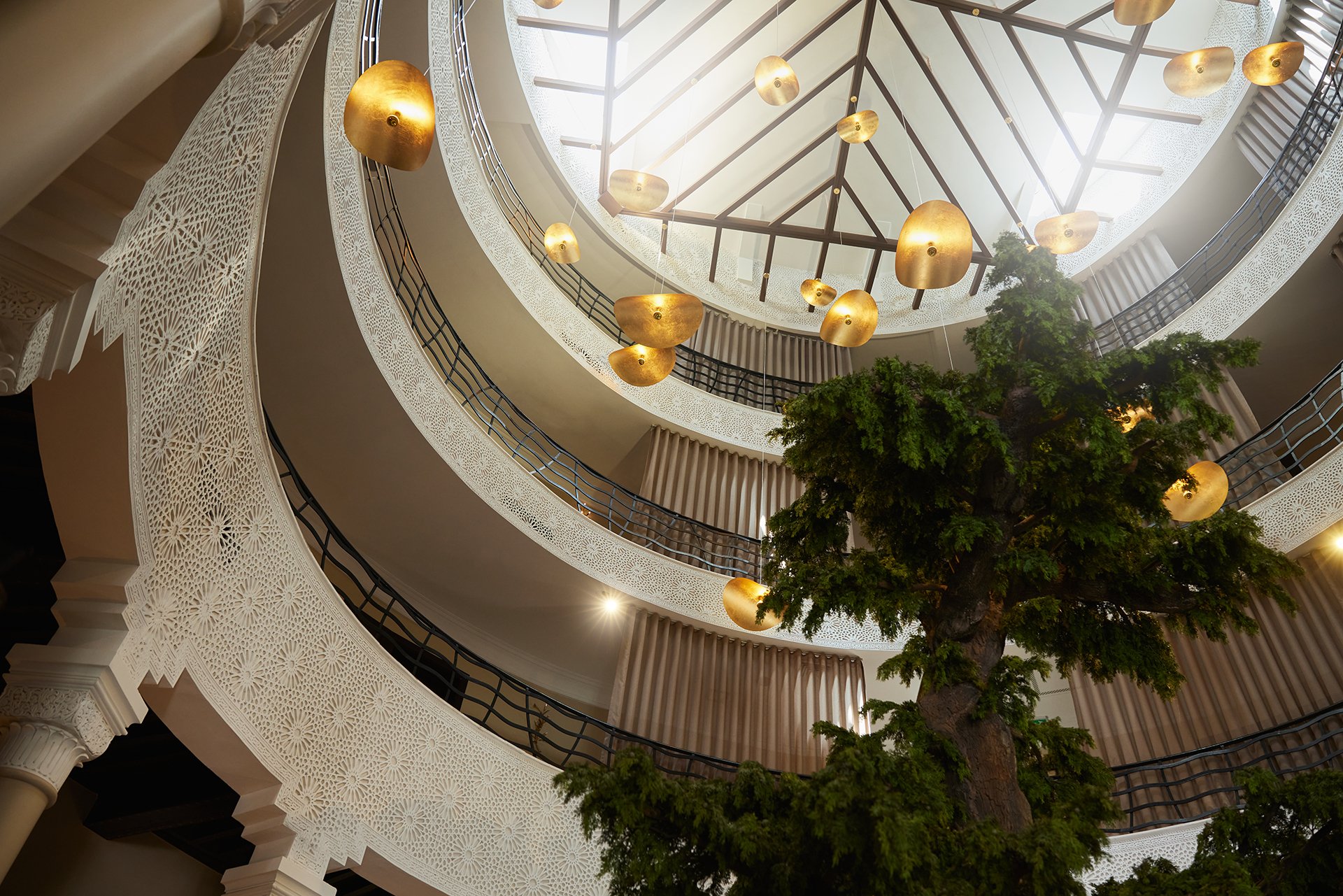 Hotel Ceiling decorations in the lobby