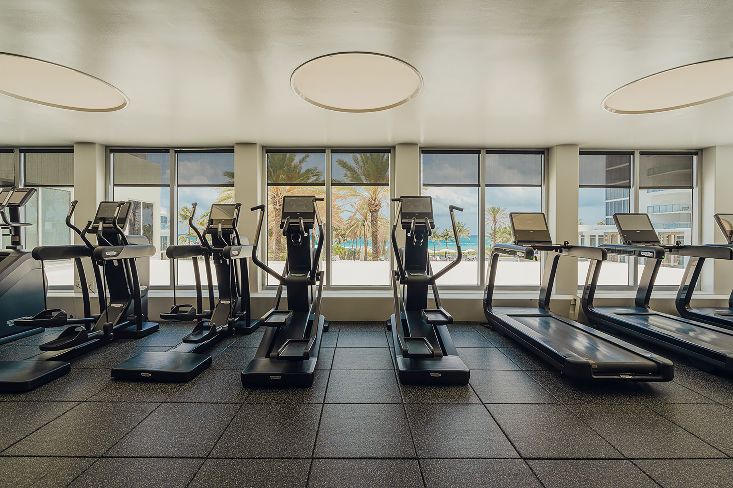 Cardio machines at the fitness