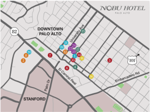 Downtown Palo Alto map