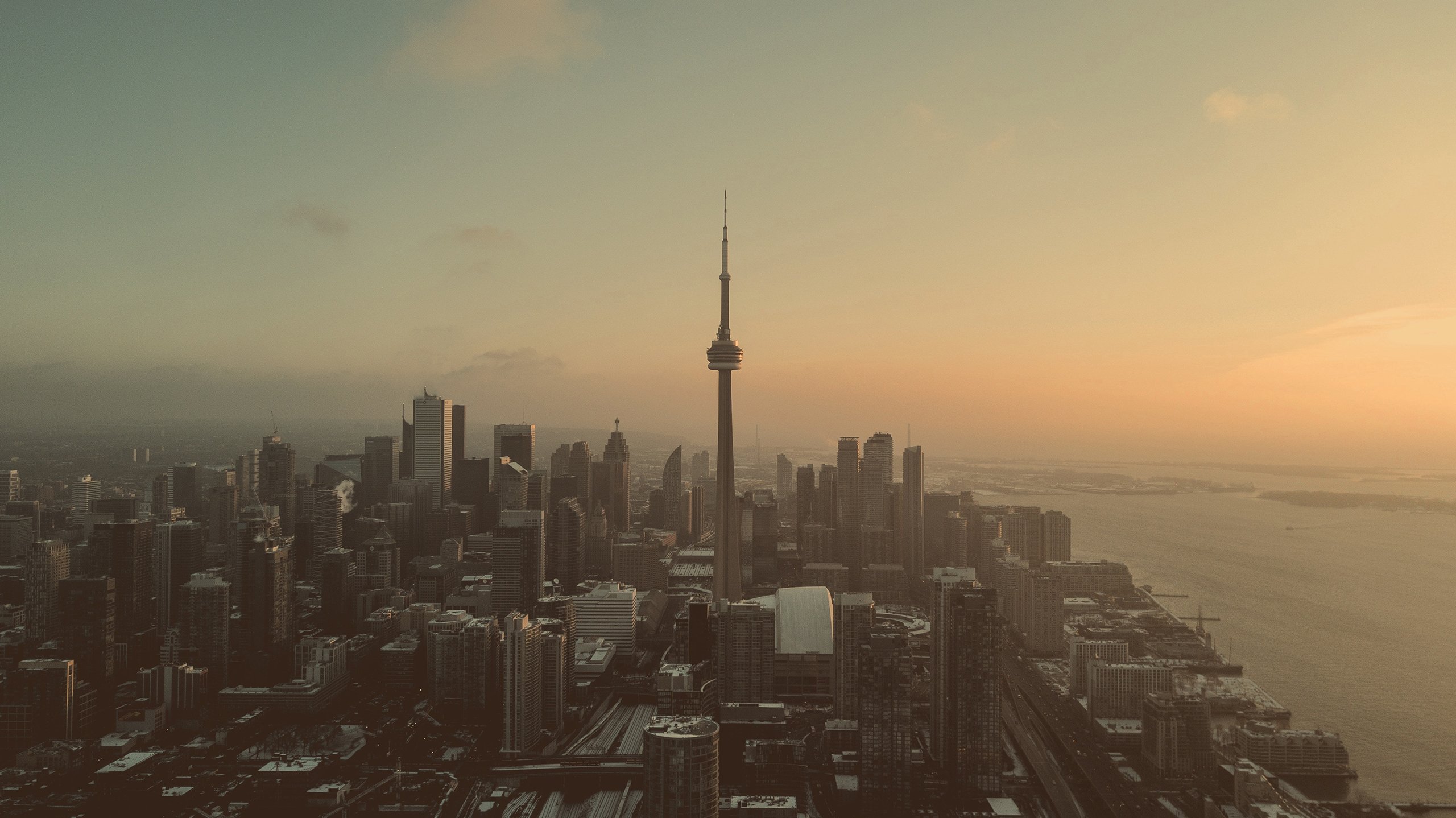 Skyline in Toronto during sunrise